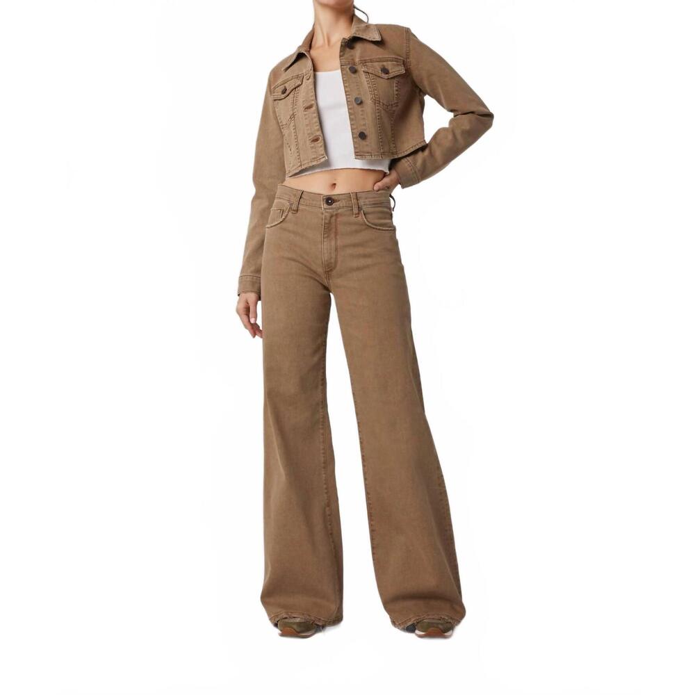 NEW EDYSON valentino high rise wide leg jeans in cinnamon